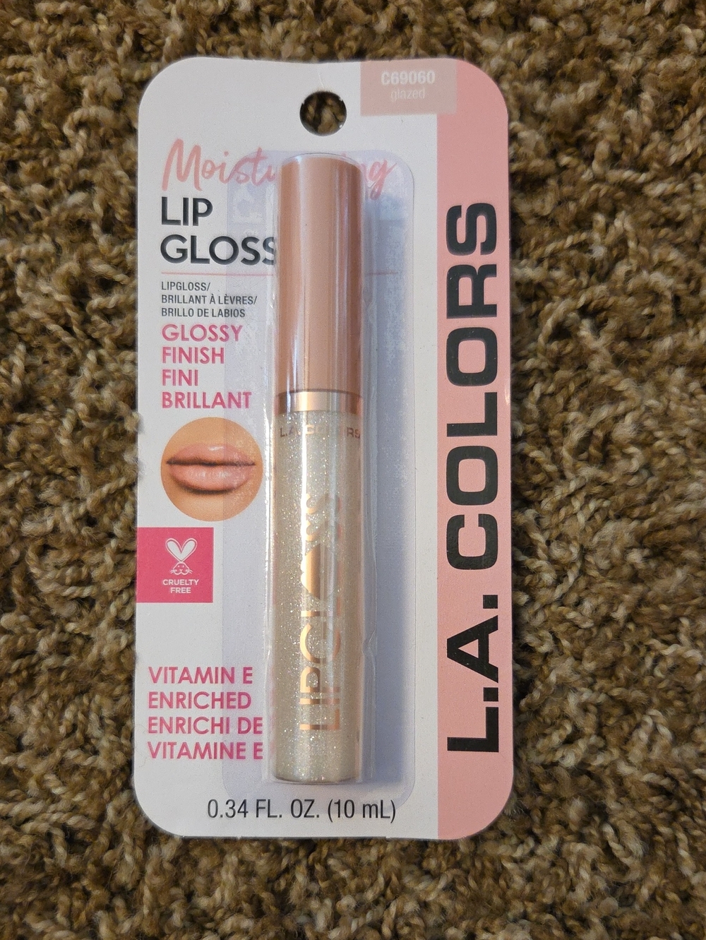 L.A. Colors Moisturizing Lip Gloss - Shimmery Nude Pink